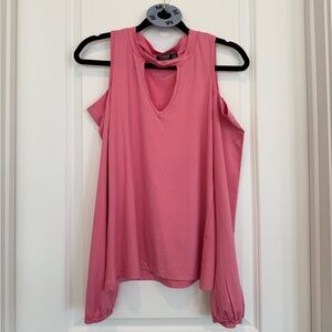 Chic Pink Top with Cut-Out Design